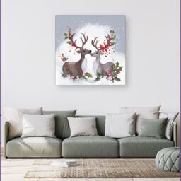 Warren Reed - Designer Sitting Together Canvas - Size: w40 inch x h40 inch - thumbnail 1
