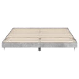 Berkfield Home Bed Frame Concrete Grey 160x200 cm Engineered Wood - thumbnail 6