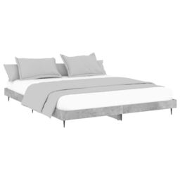Berkfield Home Bed Frame Concrete Grey 160x200 cm Engineered Wood - thumbnail 3