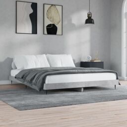 Berkfield Home Bed Frame Concrete Grey 160x200 cm Engineered Wood - thumbnail 1