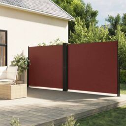 Berkfield Home Retractable Side Awning Brown 160x1200 cm - thumbnail 1