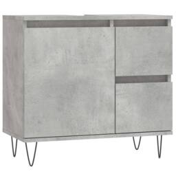 Berkfield Home Bathroom Cabinet Concrete Grey 65x33x60 cm Engineered Wood - Size: 65 x 33 x 60 cm