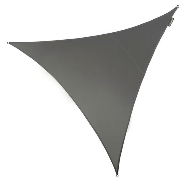 Primrose 5m Triangle Waterproof Patio Sun Shade Canopy 98% UV Block Free Rope in Dark Grey - image 1