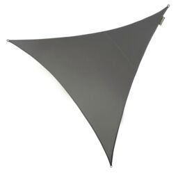 Primrose 5m Triangle Waterproof Patio Sun Shade Canopy 98% UV Block Free Rope in Dark Grey - thumbnail 1