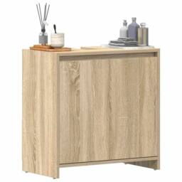 Berkfield Home Sturdy Bathroom Cabinet Sonoma Oak 60x33x61 cm Engineered Wood in Light Oak - Size: 60 x 33 x 61 cm - thumbnail 4