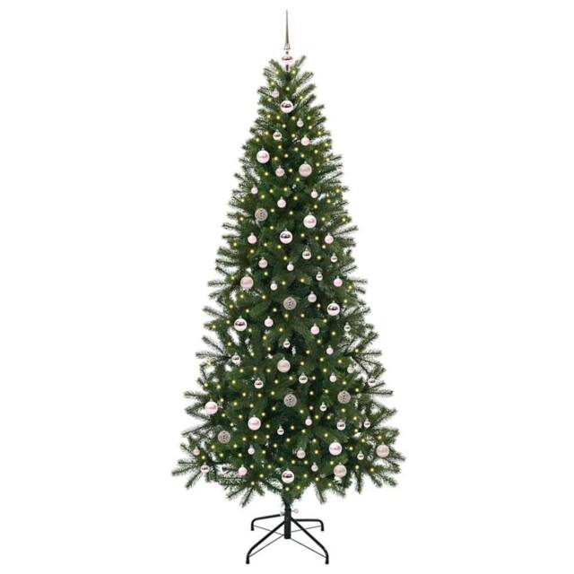 Berkfield Home Elegant Artificial Christmas Tree with 300 LEDs Green 240 cm PE a - image 1