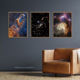 Artery8 Wall Art Print Pack of 3 NASA James Webb Images Deep Field Stars Rho Ophiuchi Clouds Pillars of Creation Large Poster Set - thumbnail 4