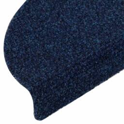 Berkfield Home Self-adhesive Stair Mats 15 pcs Navy 56x17x3 cm Needle Punch - Size: Medium - thumbnail 6