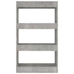 Berkfield Home Classic Book Cabinet/Room Divider Concrete Grey 60x30x103 cm Engi - Size: 60 x 30 x 103 cm - thumbnail 5