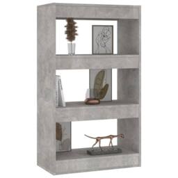 Berkfield Home Classic Book Cabinet/Room Divider Concrete Grey 60x30x103 cm Engi - Size: 60 x 30 x 103 cm - thumbnail 4