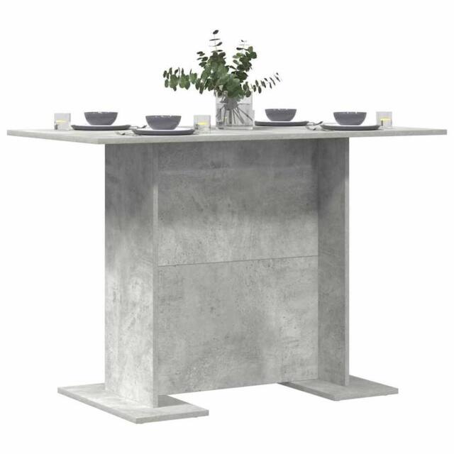 Berkfield Home Elegant Dining Table Concrete Grey 110x60x75 cm Engineered Wood - Size: 110 x 60 x 75 cm - image 1
