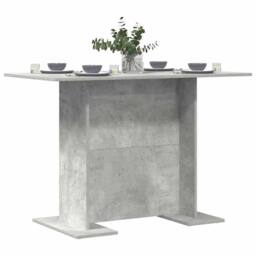 Berkfield Home Elegant Dining Table Concrete Grey 110x60x75 cm Engineered Wood - Size: 110 x 60 x 75 cm - thumbnail 1