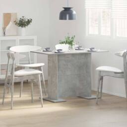 Berkfield Home Elegant Dining Table Concrete Grey 110x60x75 cm Engineered Wood - Size: 110 x 60 x 75 cm - thumbnail 2