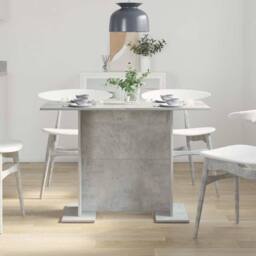 Berkfield Home Elegant Dining Table Concrete Grey 110x60x75 cm Engineered Wood - Size: 110 x 60 x 75 cm - thumbnail 4