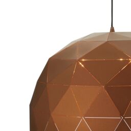 Orsina Large White Steel Dome Pendant Light, Hanging Light With Clean White Finish, Iron Shade With White Cord in Gold - thumbnail 4