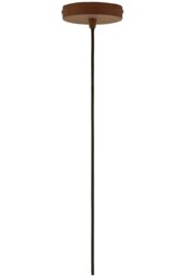 Orsina Large White Steel Dome Pendant Light, Hanging Light With Clean White Finish, Iron Shade With White Cord in Gold - thumbnail 2