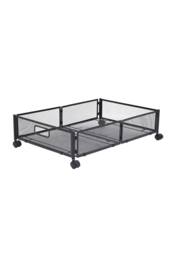 ExtraStar Metal Underbed Storage Container with Wheels Foldable Organizer in Black - thumbnail 3