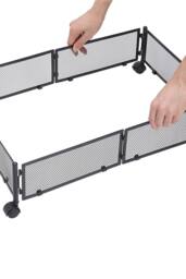 ExtraStar Metal Underbed Storage Container with Wheels Foldable Organizer in Black - thumbnail 4
