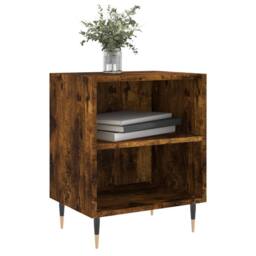 Berkfield Home Elegant Bedside Cabinets 2 pcs Smoked Oak 40x30x50 cm Engineered Wood in Brown - Size: 40 x 30 x 50 cm - thumbnail 1