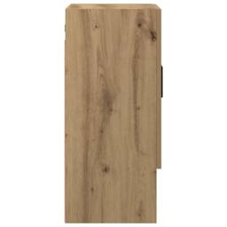 Berkfield Home Wall Cabinet Artisan Oak 60x31x70 cm Engineered Wood in Brown - Size: 60 x 31 x 70 cm - thumbnail 5