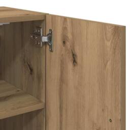Berkfield Home Wall Cabinet Artisan Oak 60x31x70 cm Engineered Wood in Brown - Size: 60 x 31 x 70 cm - thumbnail 8