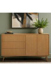 Teamson Home Tremolo Wooden Sideboard 3 Drawers 2 Doors in Natural - thumbnail 2
