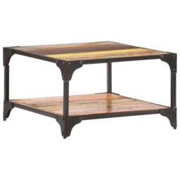 Berkfield Home Coffee Table 60x60x35 cm Solid Reclaimed Wood - Size: 60 x 60 x 35 cm - thumbnail 8