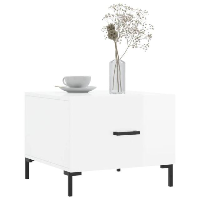 Berkfield Home Decorative Coffee Tables 2pcs High Gloss White 50x50x40 cm Engine - Size: 50 x 50 x 40 cm - image 1
