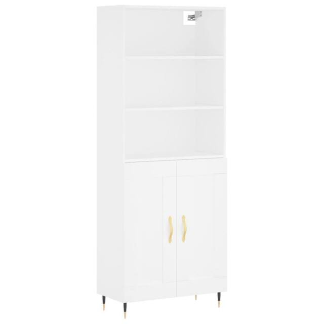 Berkfield Home Highboard White 69.5x34x180 cm Engineered Wood - image 1