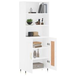 Berkfield Home Highboard White 69.5x34x180 cm Engineered Wood - thumbnail 3