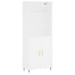 Berkfield Home Highboard White 69.5x34x180 cm Engineered Wood - thumbnail 4