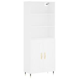 Berkfield Home Highboard White 69.5x34x180 cm Engineered Wood - thumbnail 1