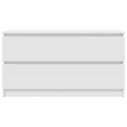 Berkfield Home TV Cabinet White 100x35x54 cm Engineered Wood - Size: 100 x 35 x 54 cm - thumbnail 6