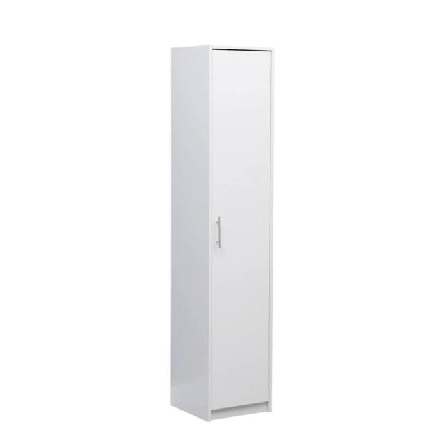 FLAVORA White Locking Filing Cabinet 180cm 1 Door 3 Shelf - Size: 0.6m2 - image 1