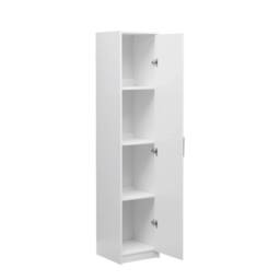 FLAVORA White Locking Filing Cabinet 180cm 1 Door 3 Shelf - Size: 0.6m2 - thumbnail 2