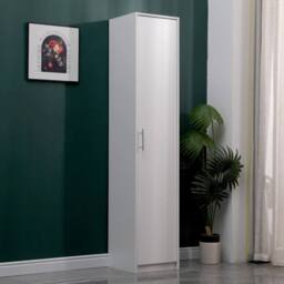 FLAVORA White Locking Filing Cabinet 180cm 1 Door 3 Shelf - Size: 0.6m2 - thumbnail 4
