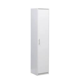 FLAVORA White Locking Filing Cabinet 180cm 1 Door 3 Shelf - Size: 0.6m2 - thumbnail 1