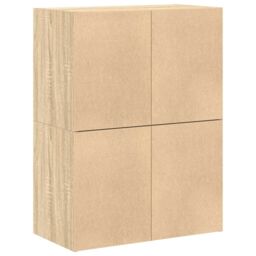 Berkfield Home Cabinets with 2 Drawers 2 pcs Sonoma Oak 60x31x40 cm Engineered Wood in Brown - Size: 60 x 31 x 40 cm - thumbnail 7