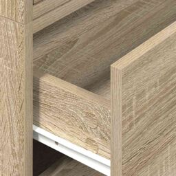 Berkfield Home Cabinets with 2 Drawers 2 pcs Sonoma Oak 60x31x40 cm Engineered Wood in Brown - Size: 60 x 31 x 40 cm - thumbnail 8