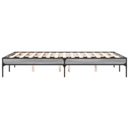 Berkfield Home Bed Frame without Mattress Grey Sonoma 140x190 cm - thumbnail 5
