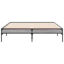 Berkfield Home Bed Frame without Mattress Grey Sonoma 140x190 cm - thumbnail 4
