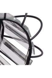 Living and Home Metal Lantern Shape Pendant Light in Black - thumbnail 4