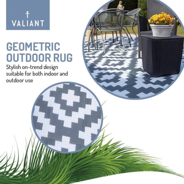 FLAVORA 180 cmx270 cm Outdoor Rug for Patio in Grey - Size: 100 cm diameter - image 1