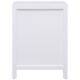 Berkfield Home Decorative Bedside Cabinet White 38x28x52 cm Paulownia Wood - Size: 38 x 28 x 52 cm - thumbnail 1