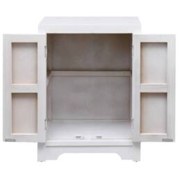 Berkfield Home Decorative Bedside Cabinet White 38x28x52 cm Paulownia Wood - Size: 38 x 28 x 52 cm - thumbnail 4