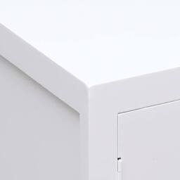 Berkfield Home Decorative Bedside Cabinet White 38x28x52 cm Paulownia Wood - Size: 38 x 28 x 52 cm - thumbnail 5