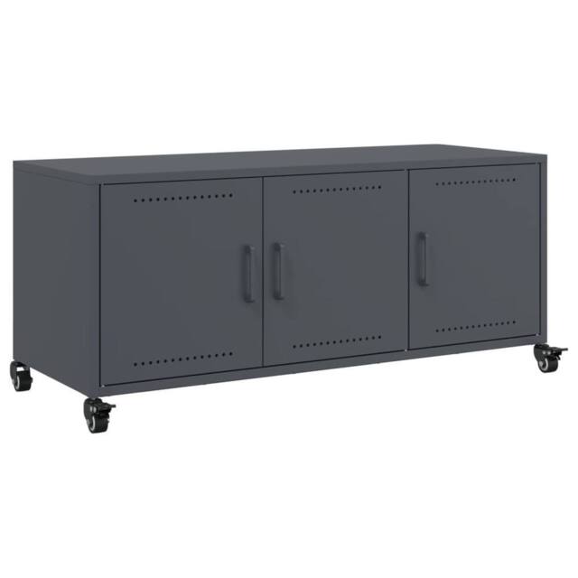 Berkfield Home TV Cabinet Anthracite 100.5x39x43.5 cm Steel in Dark Grey - image 1