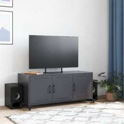 Berkfield Home TV Cabinet Anthracite 100.5x39x43.5 cm Steel in Dark Grey - thumbnail 3