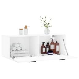Berkfield Home Wall Cabinet White 100x36.5x35 cm Engineered Wood - thumbnail 4
