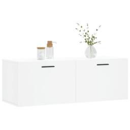 Berkfield Home Wall Cabinet White 100x36.5x35 cm Engineered Wood - thumbnail 1